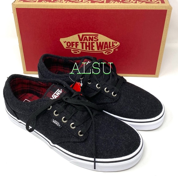 VANS 🔥SALE!🔥 Atwood Plaid Black Wood Men’s Sneakers Size 10 VN0A0015G2DN - Picture 2 of 10